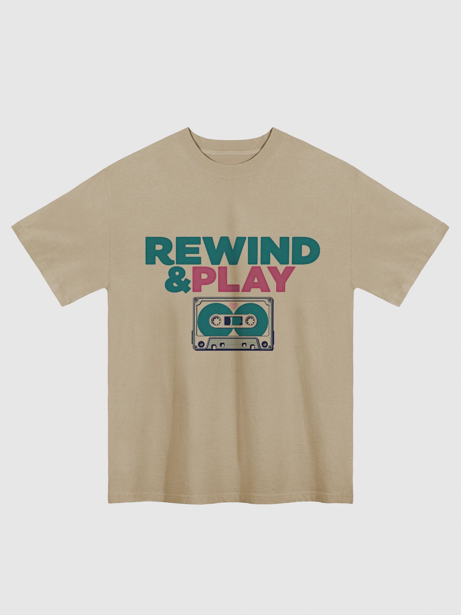 REWIND & PLAY Oversized Faded T-Shirt product image (2)