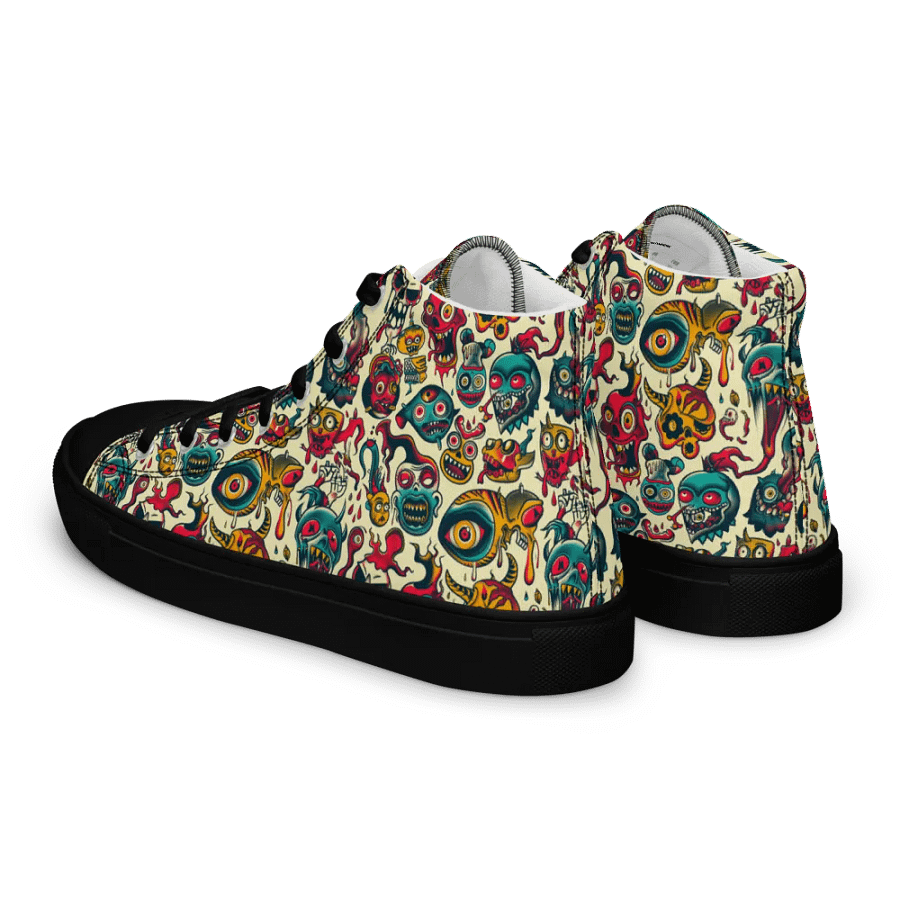 Halloween Nightmare Pattern High Top Canvas Shoes product image (8)
