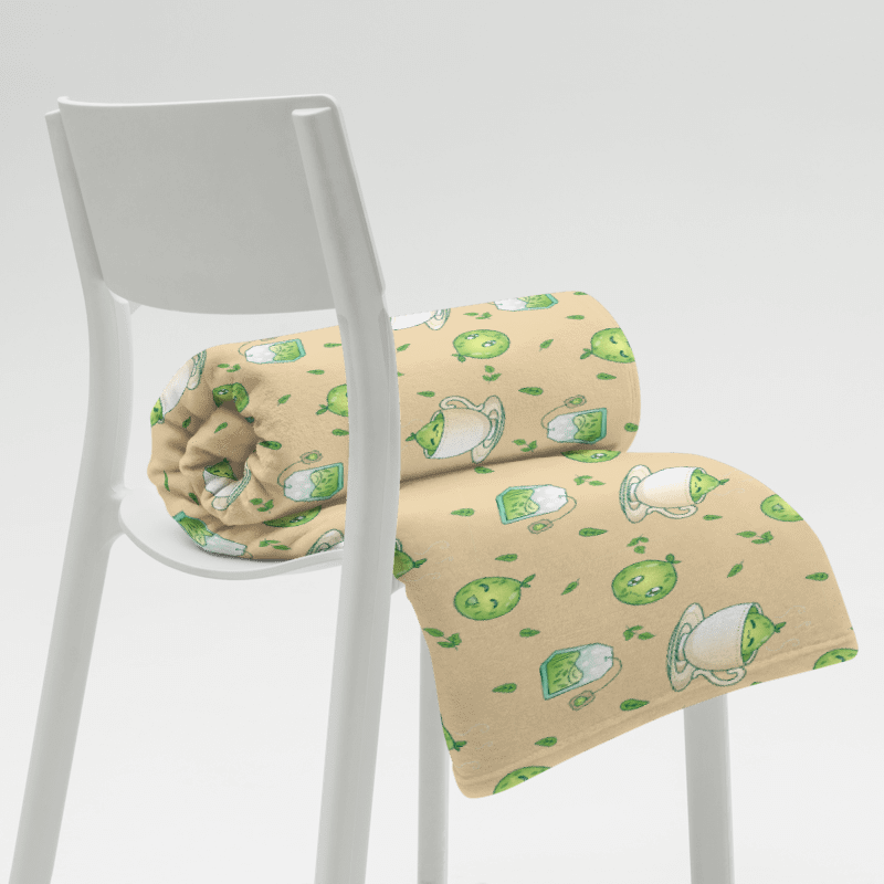 Green Tea Slime Throw Blanket Gold product image (5)