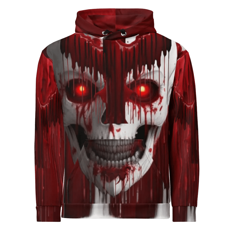 Demonic Skull Blood Dripping All-Over Hoodie product image (1)
