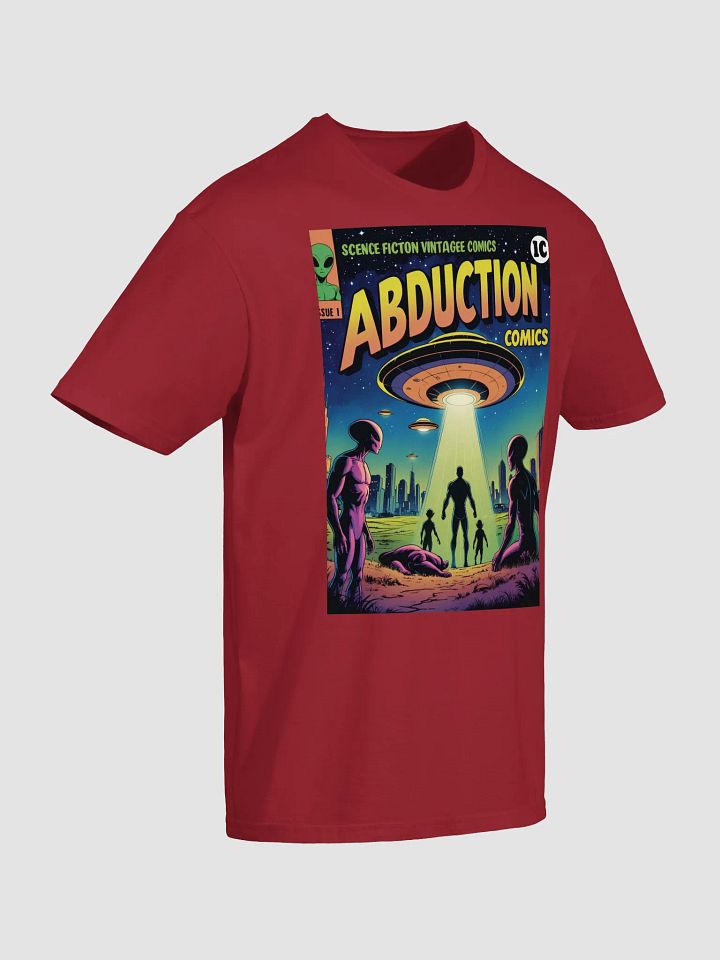 1970s Sci-Fi Comic T-Shirt – Retro Alien Abduction Art product image (10)