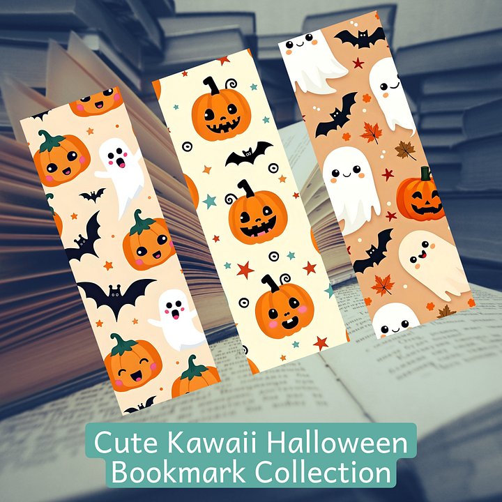 Cute Kawaii Halloween Bookmark Collection product image (1)