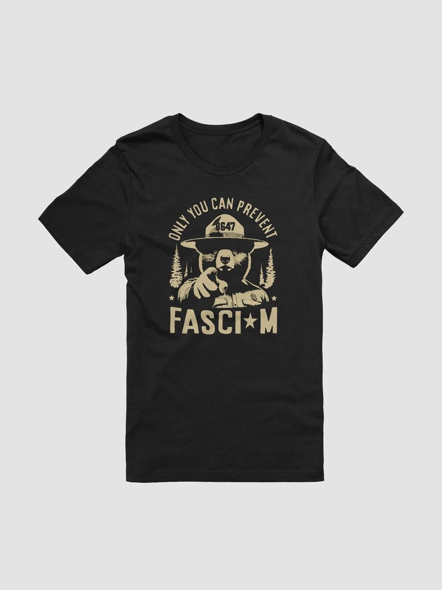 Smokey PREVENT FASCISM! Comfort Fitted T-Shirt Alt National Parks Wear Resistance Rangers product image (1)
