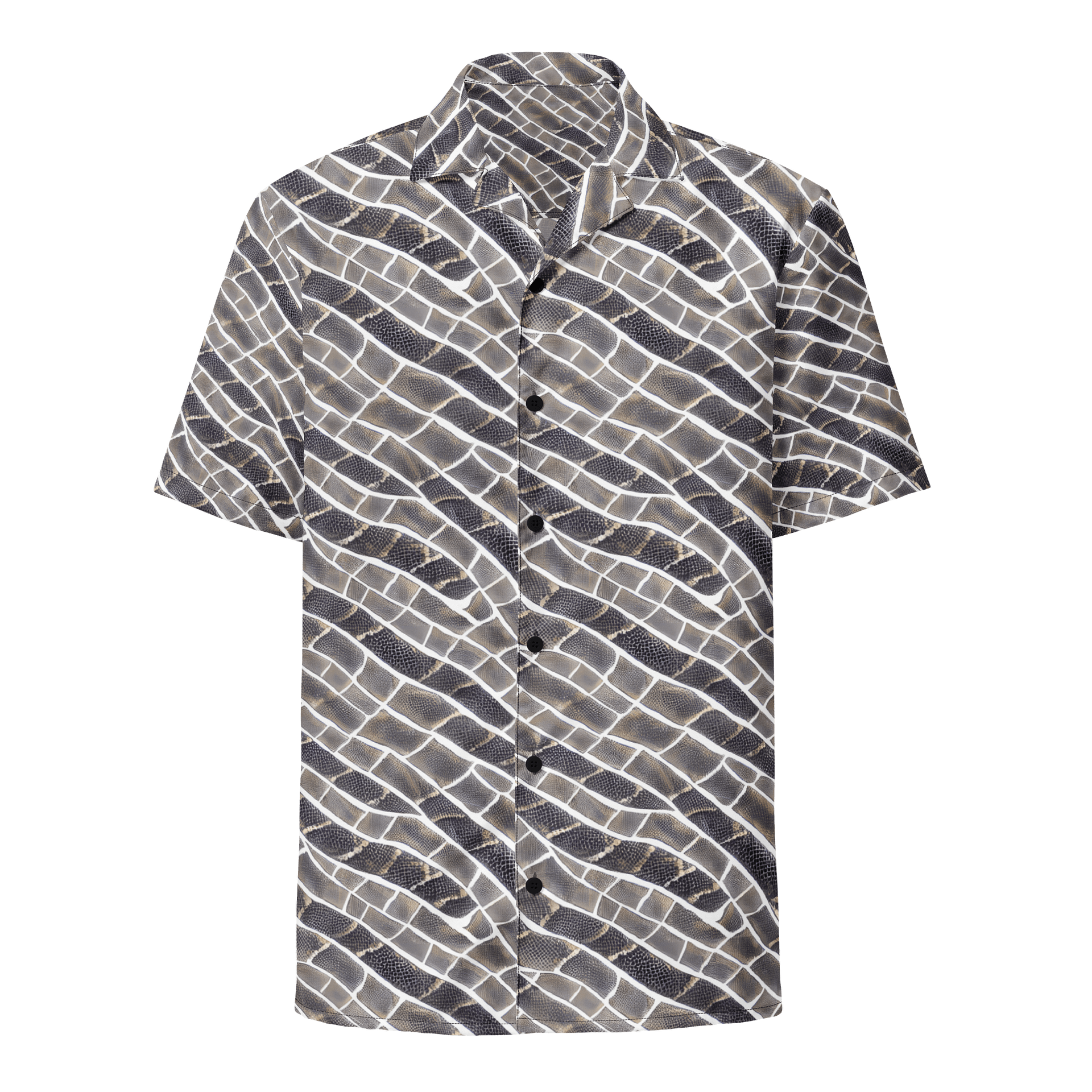 Grey Snake Skin Hawaiian Shirt product image (1)