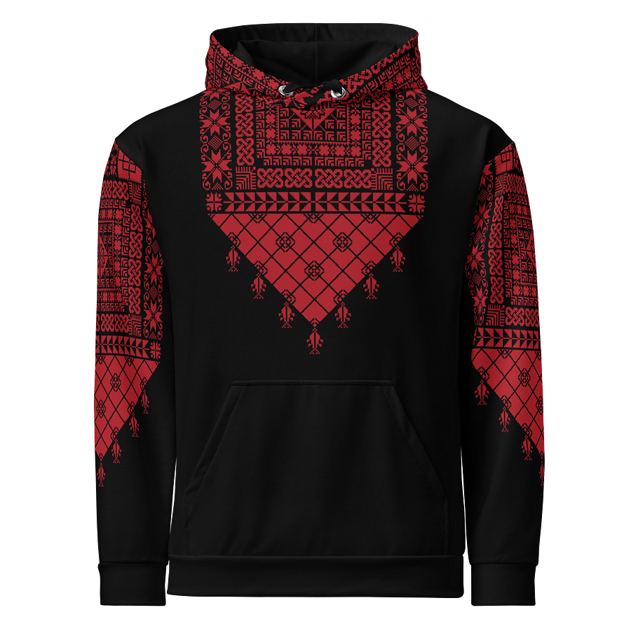 Red Tatreez Hoodie Unisex product image (1)