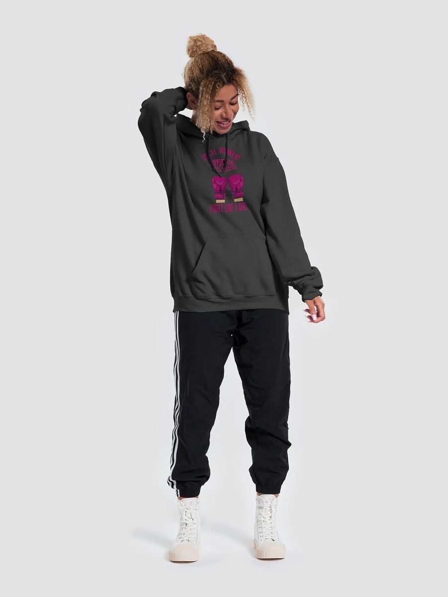 POSTAL WORKER BREAST CANCER SUPPORT THE FIGHT HOODIE product image (14)