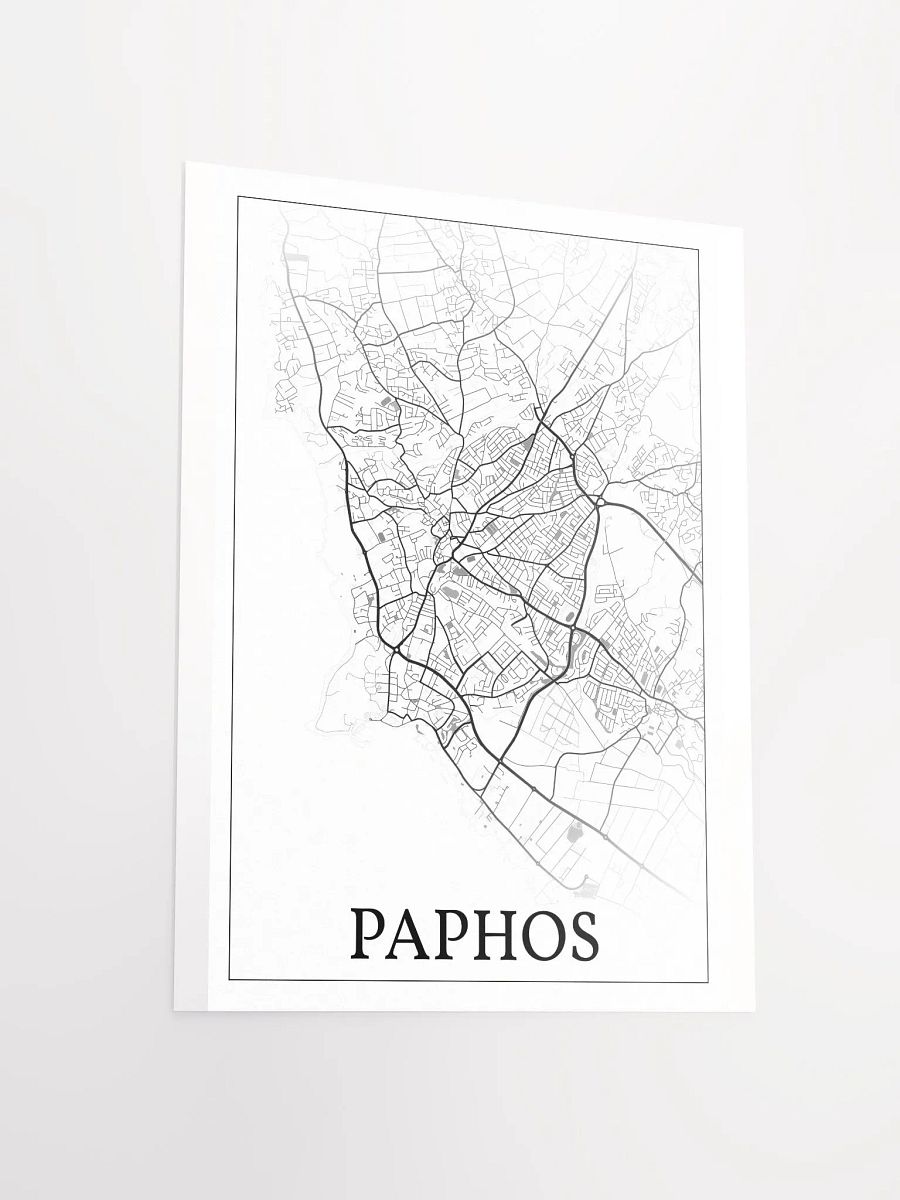 Paphos, Cyprus, city map print product image (14)