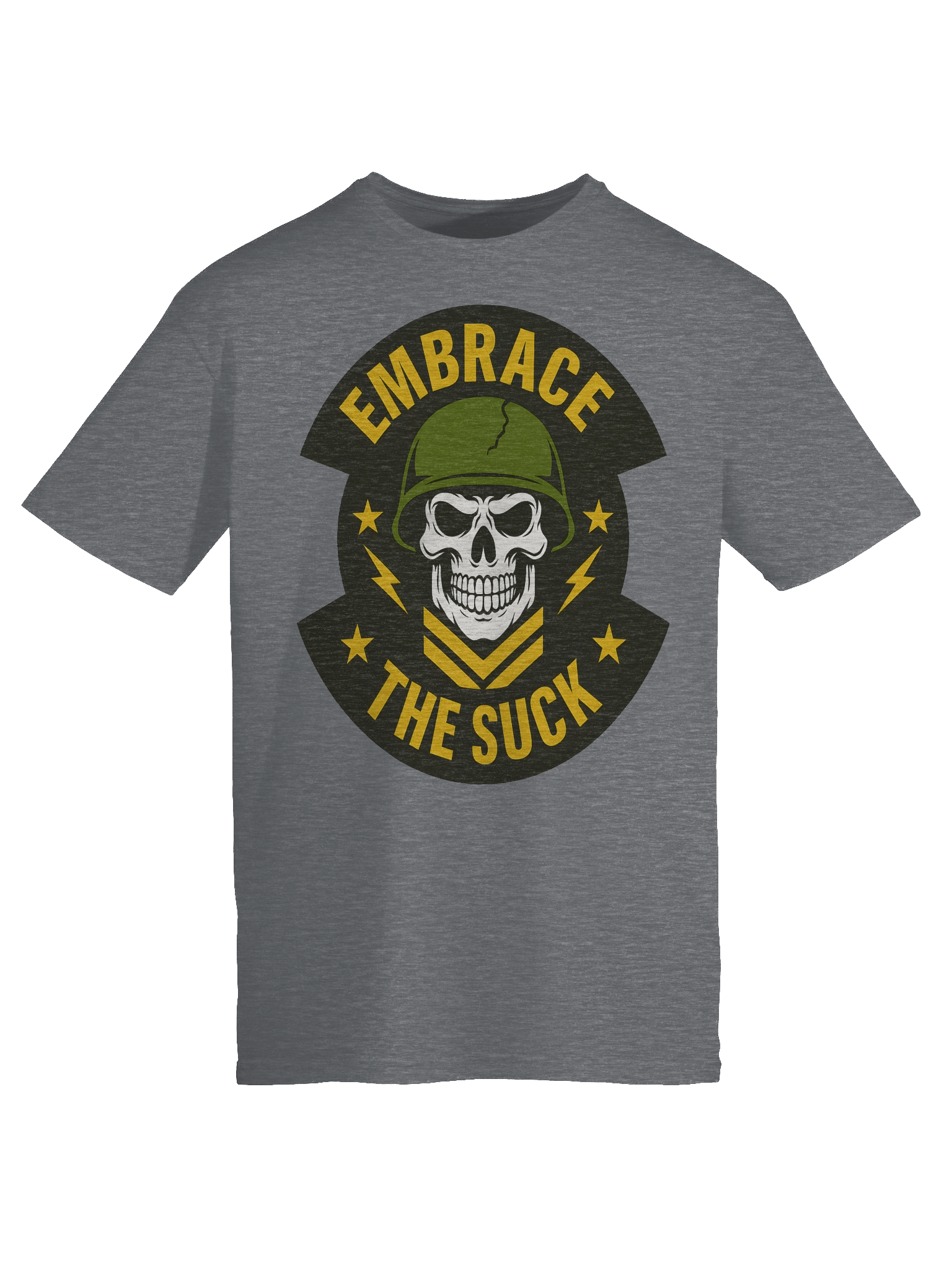 Embrace the Suck Military Patch T-Shirt | Army Skull Helmet Design product image (90)