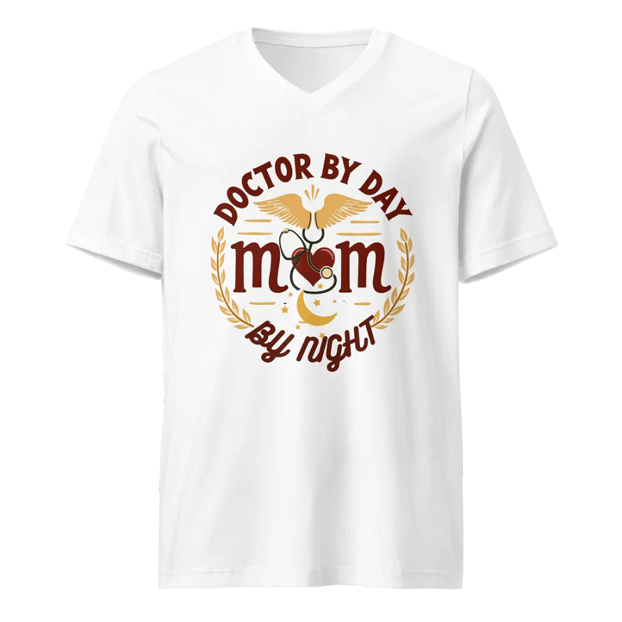 Doctor by Day, Mom by Night V-Neck Tee product image (5)