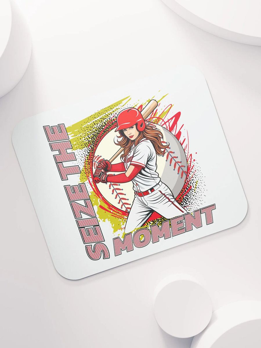 Seize the Moment Baseball Female Mouse Pad product image (5)