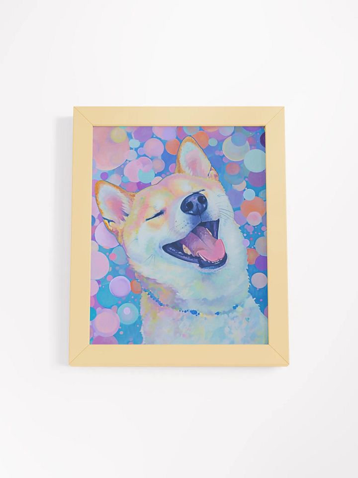 Joyful Shiba Inu Framed Poster product image (1)