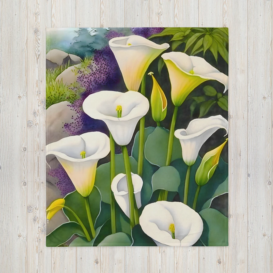 Calla Lily Easter White Lilies Garden Flowers Throw Blanket product image (4)