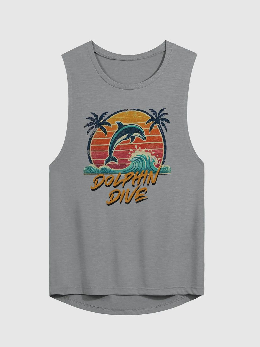 Sunset Dolphin Dive Muscle Tank product image (2)