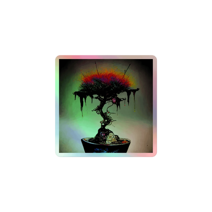 Surreal Spectrum: Holographic Plant Sticker Set product image (1)