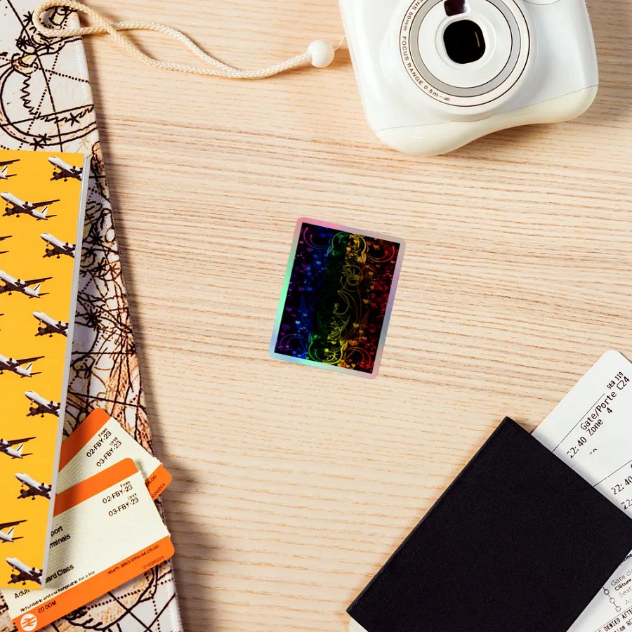 Pride Flag Sticker (Flourish Variation) product image (5)