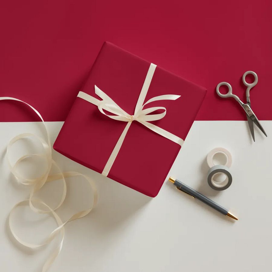 Mixed (Black, Red, Champagne) Solid Holiday Christmas Wrapping Paper Sheets (3) product image (6)