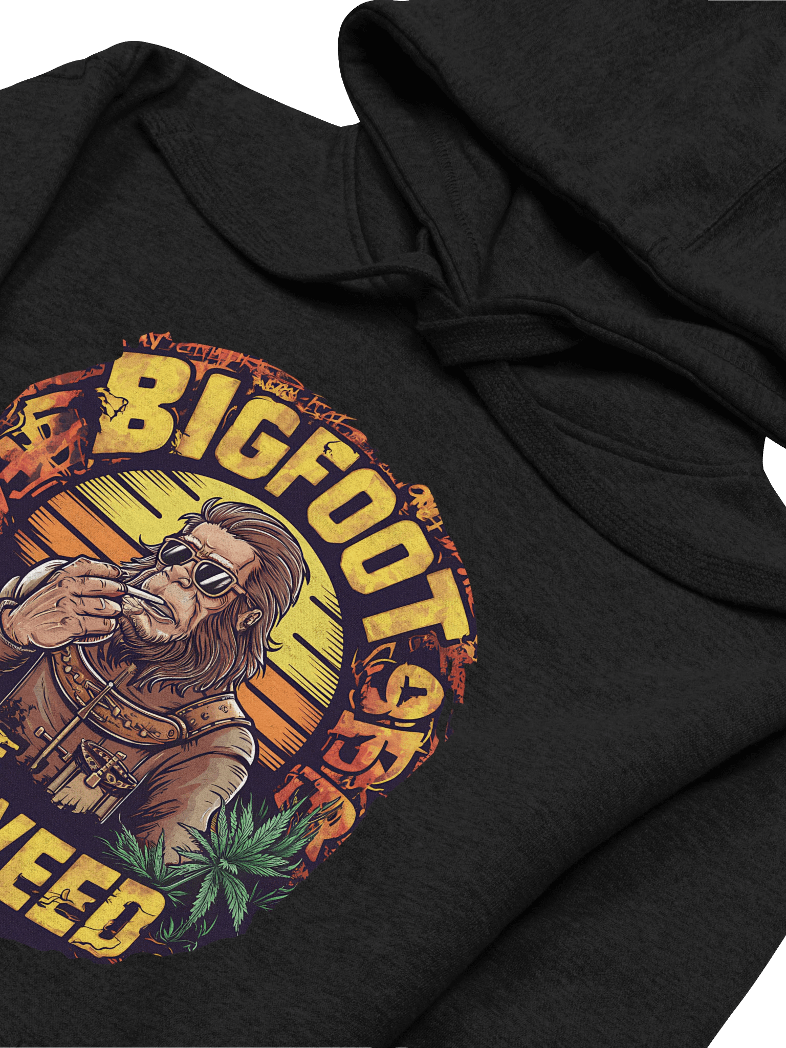 Sunset Sasquatch - Bigfoot Stole My Weed - Premium Unisex Hoodie product image (3)