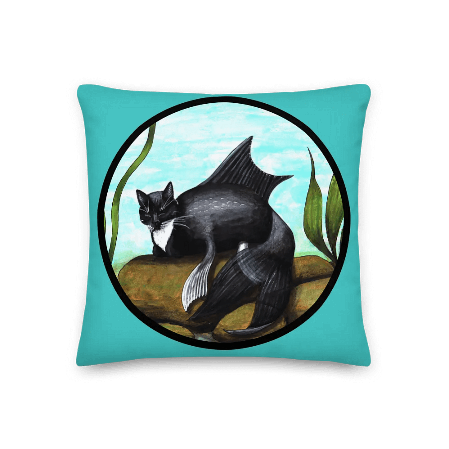 Mermeow Tuxedo Pillow product image (1)
