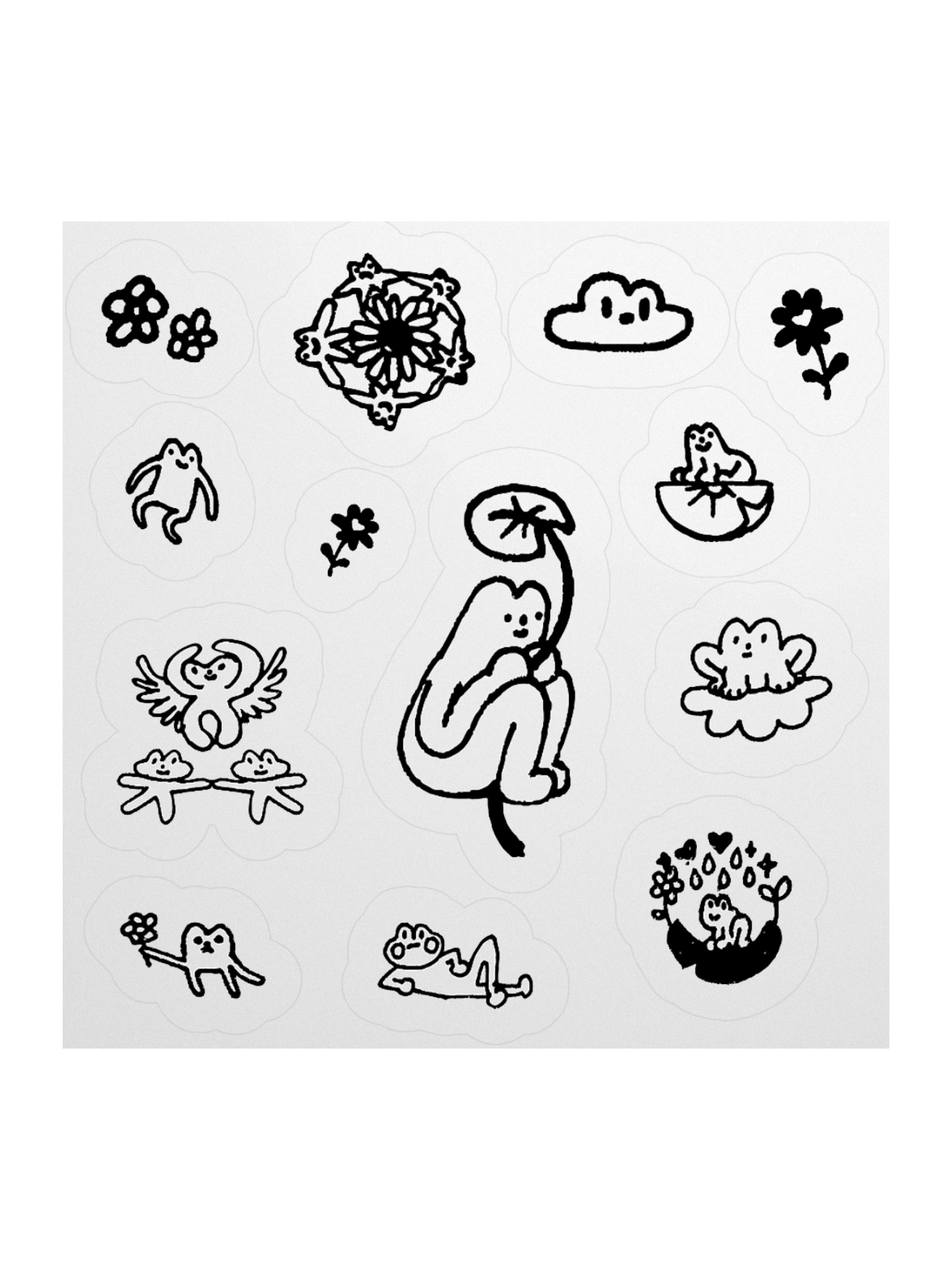 Doodle Stickers: Frogs and Flowers product image (3)