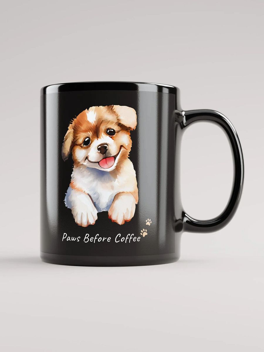 Paws Before Coffee Black Mug product image (1)