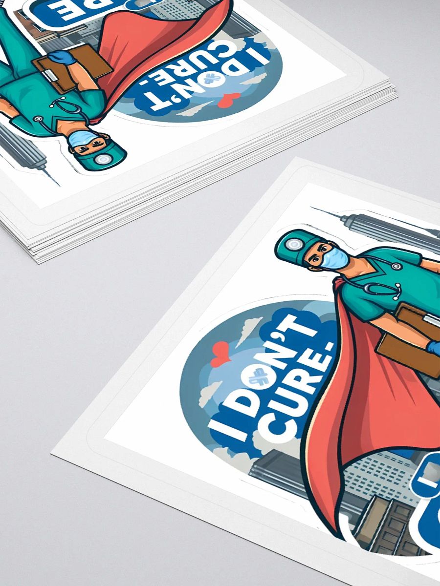Superhero Healthcare Worker Kiss Cut Stickers product image (4)
