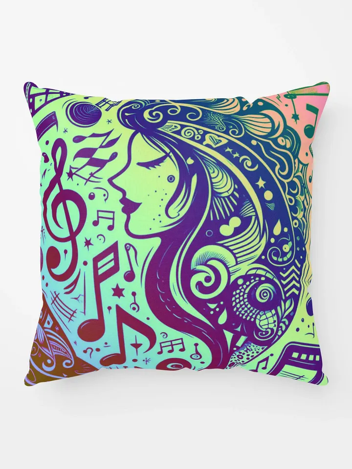 Vibrant Music Lover's Cushion - Perfect Gift for Singers & Musicians product image (1)