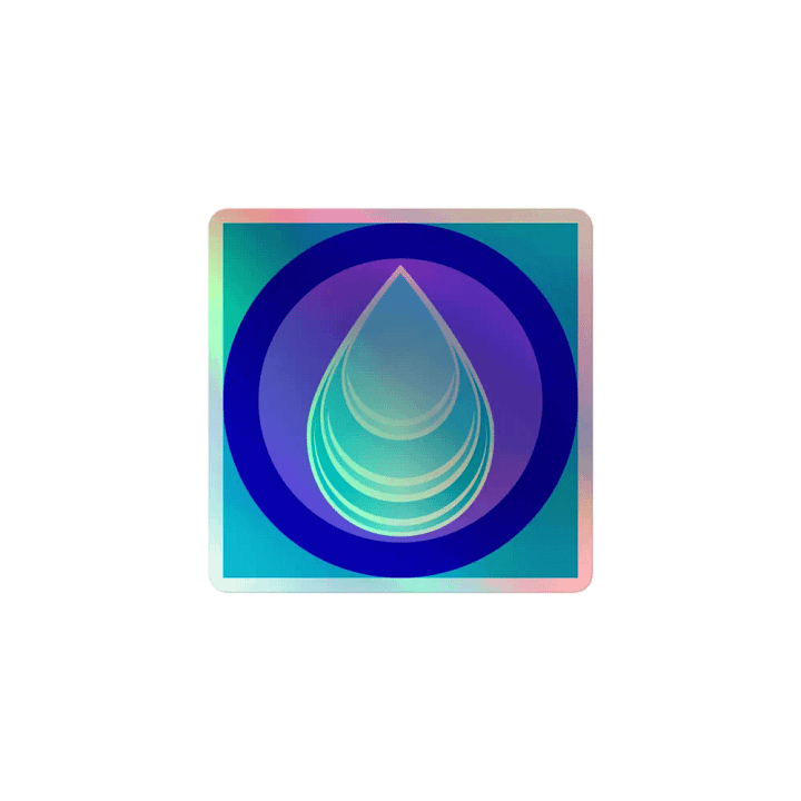 aqua drop holo sticker product image (1)