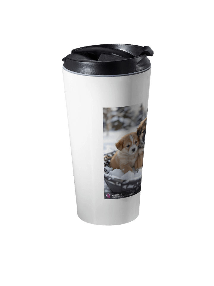 Winter Puppies Stainless Steel Travel Mug product image (2)