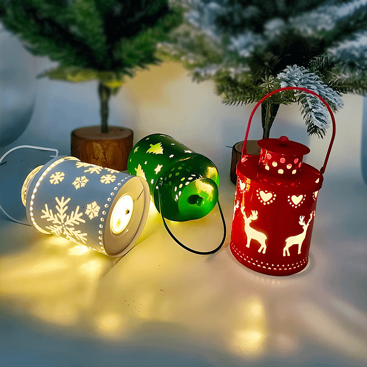 Christmas Candle Lights LED Small Lanterns Wind Lights Electronic Candles Nordic Style Creative Holiday Decoration product image (5)