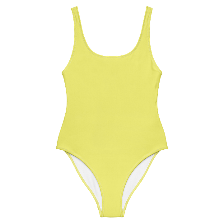 Malibu Sunrise Yellow Solid Color Retro Inspired Women's One Piece Swimsuit product image (1)
