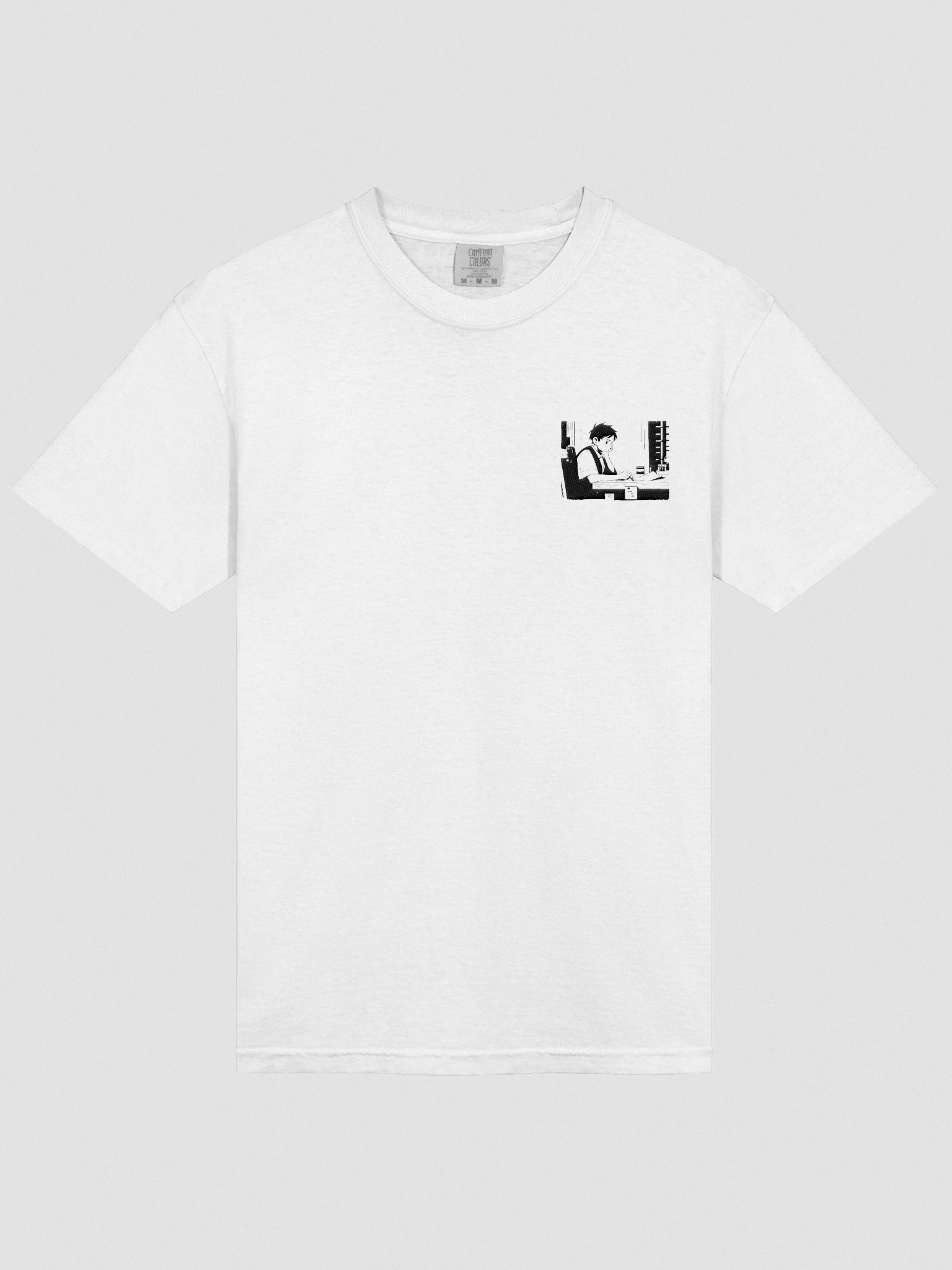 Vintage Schoolboy Studying: Classic Black & White Art Heavyweigh T-shirt product image (21)