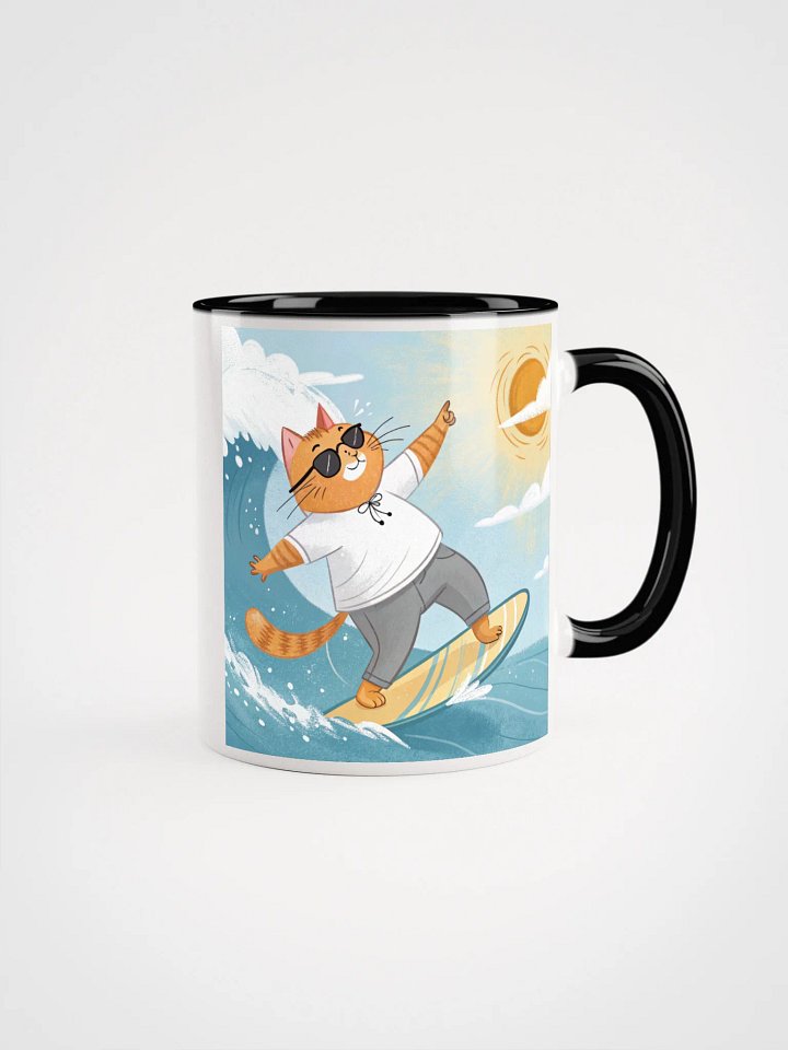 Surfing Cat Ceramic Mug product image (10)