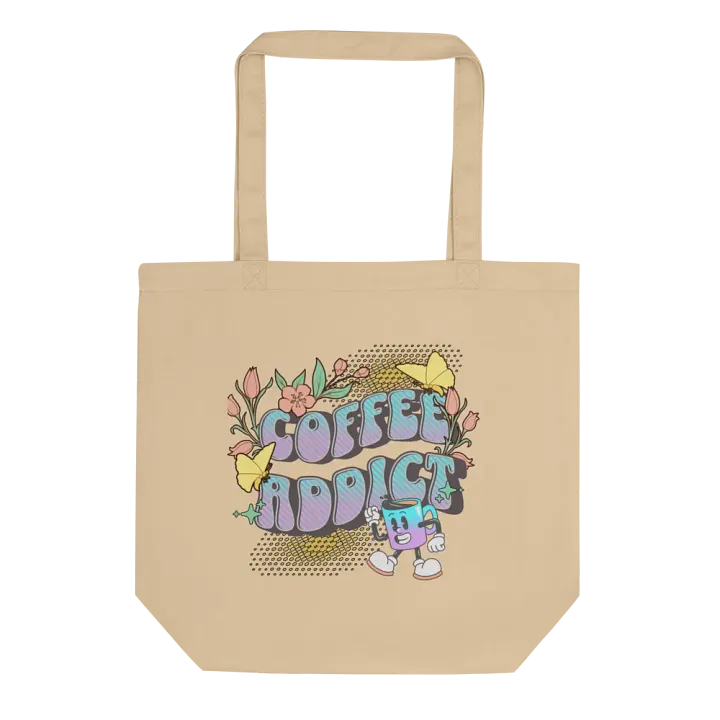 Coffee Addict Mascot Mug Whimsical Tote Bag product image (1)