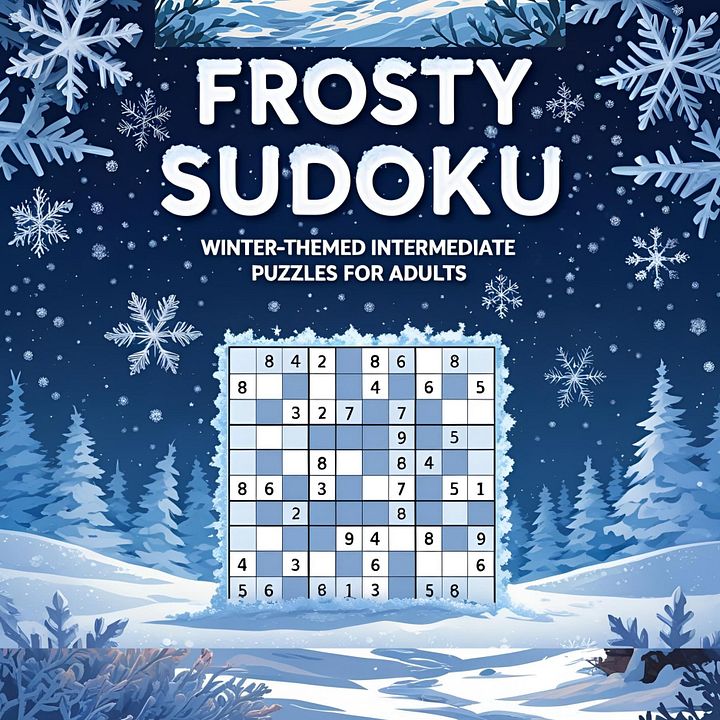 Frosty Sudoku - Winter-Themed Intermediate Puzzles for Adults product image (1)