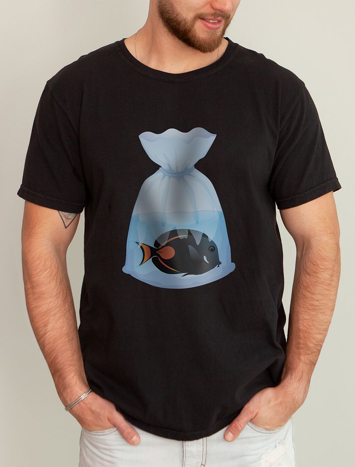 Fish in a Bag (Achilles Tang) | T-Shirt for Saltwater and Coral Reef Aquarium Hobbyists product image (1)