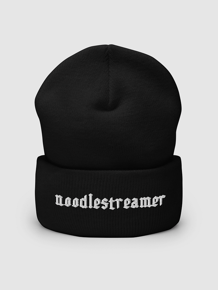 [NoodleStreamer] Cuffed Beanie Black product image (1)