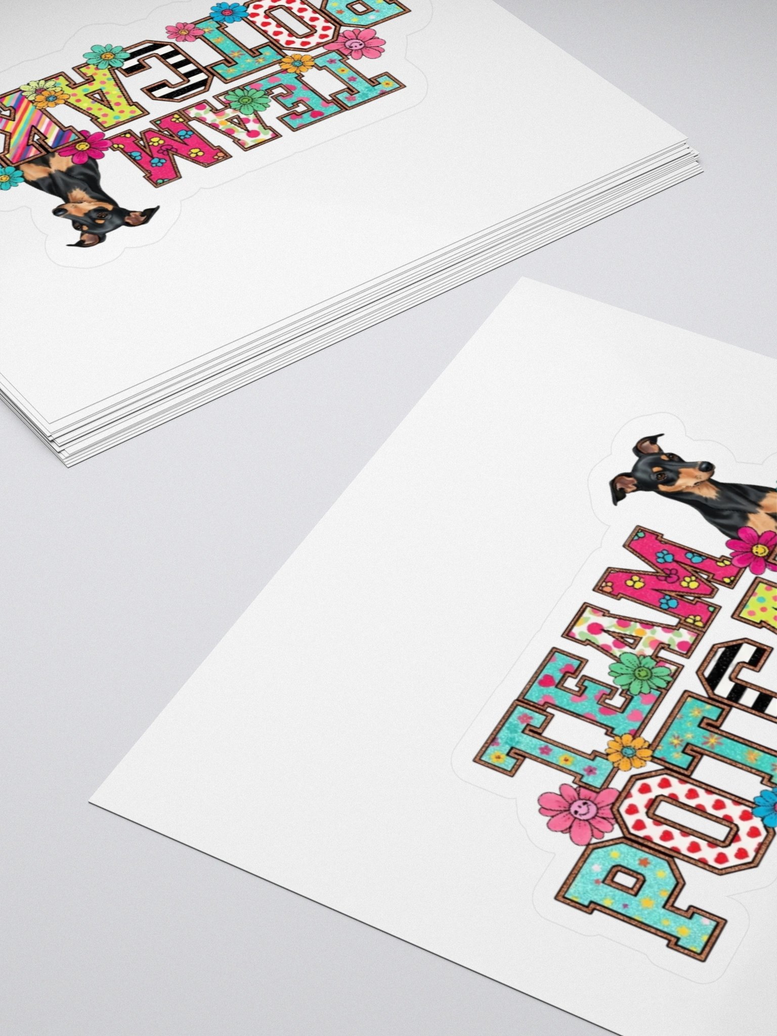 TEAM POTCAKE Floral & Patterned Dog Lover Sticker product image (4)