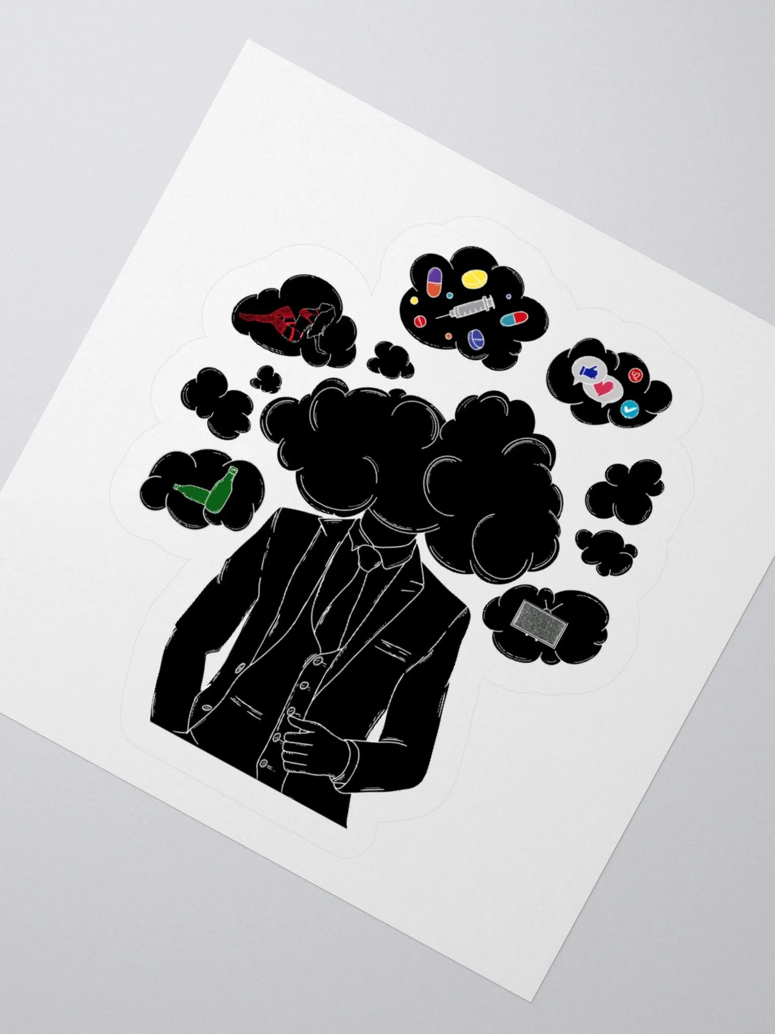 Head in the clouds Kiss Cut Stickers product image (2)