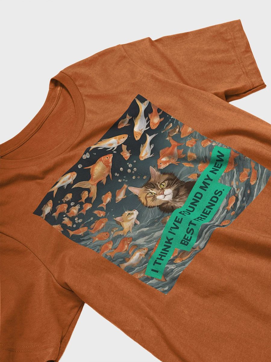 Feline Friendship Goldfish T-Shirt product image (11)
