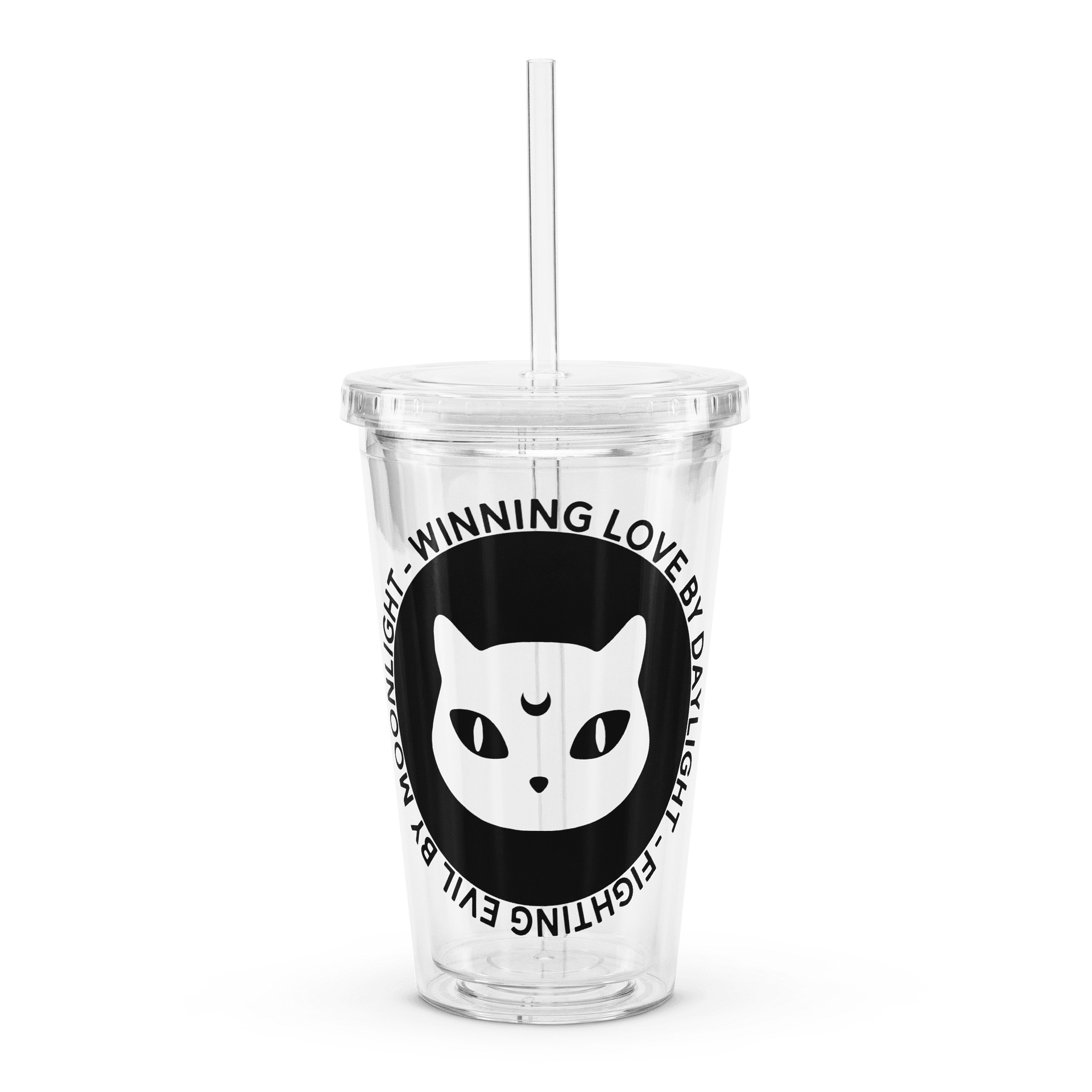 Fighting Evil By Moonlight - Clear Plastic Tumbler product image (1)