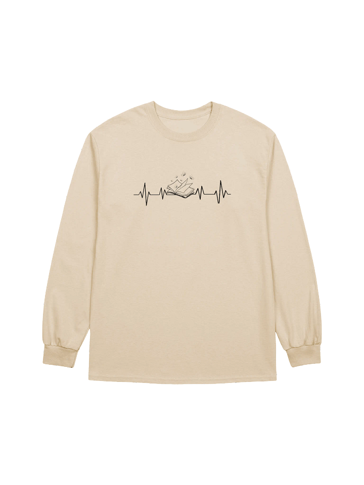 Book Lovers Heartbeat Line Long Sleeve T-Shirt product image (1)
