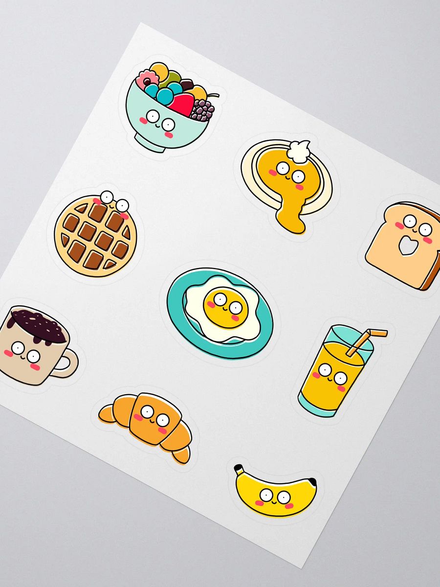 Kawaii Breakfast Stickers Pack – Cute & Funny Food Stickers for Journals, Scrapbooks, and Crafts product image (3)