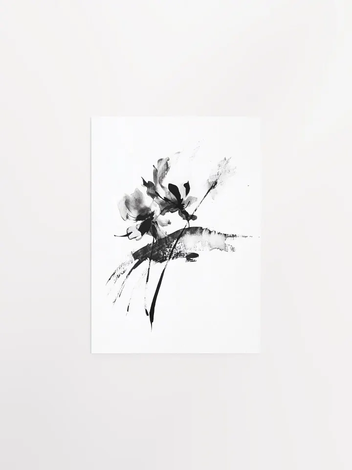 Ink Bloom III: Monochromatic Floral Art Print product image (1)