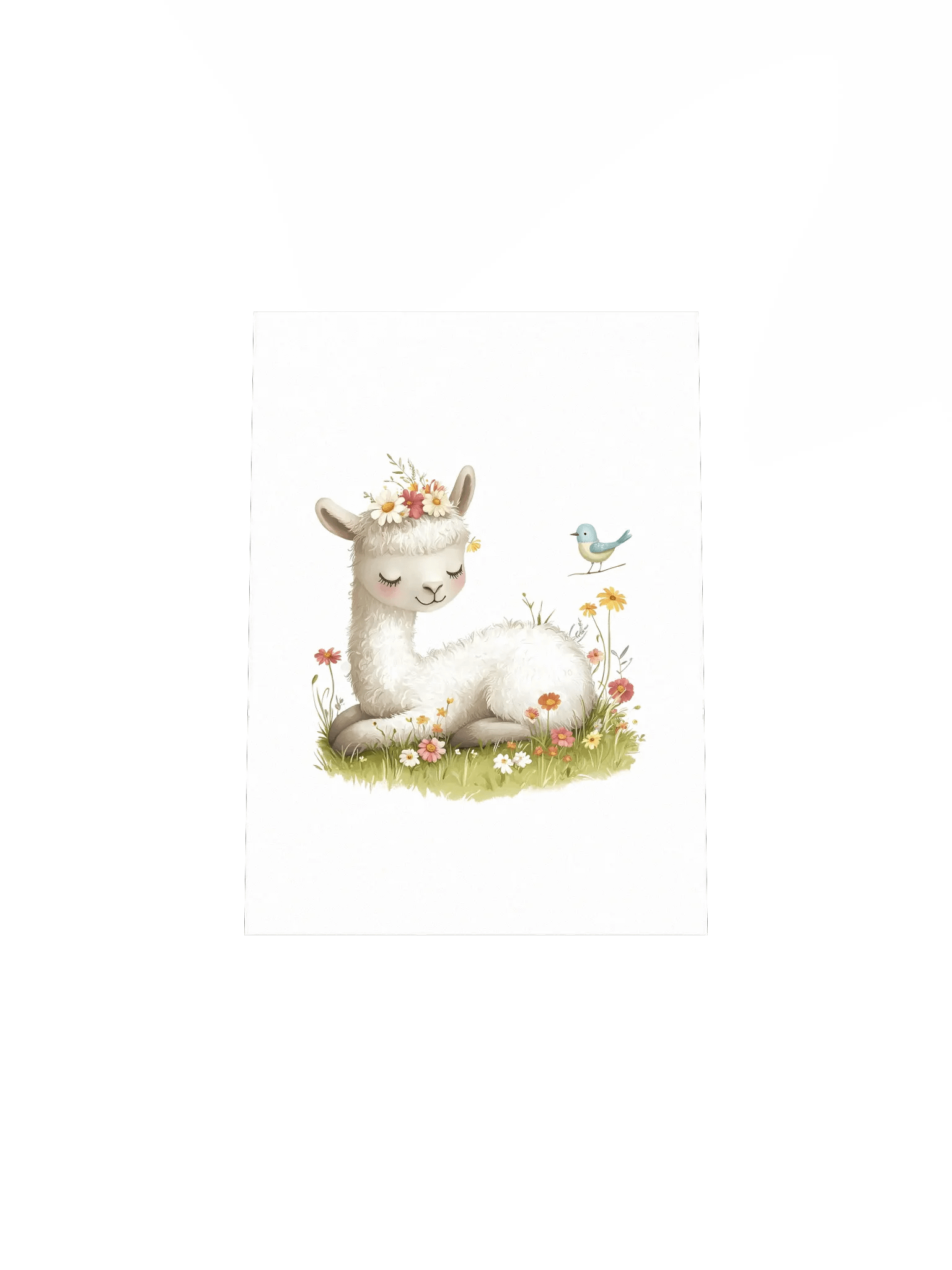 Sleeping Llama Farmhouse Nursery Print product image (5)