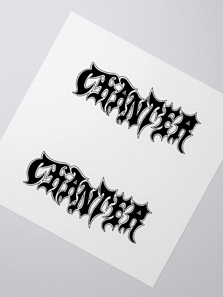 2 Black Chanter Logo Kiss Cut Stickers product image (4)