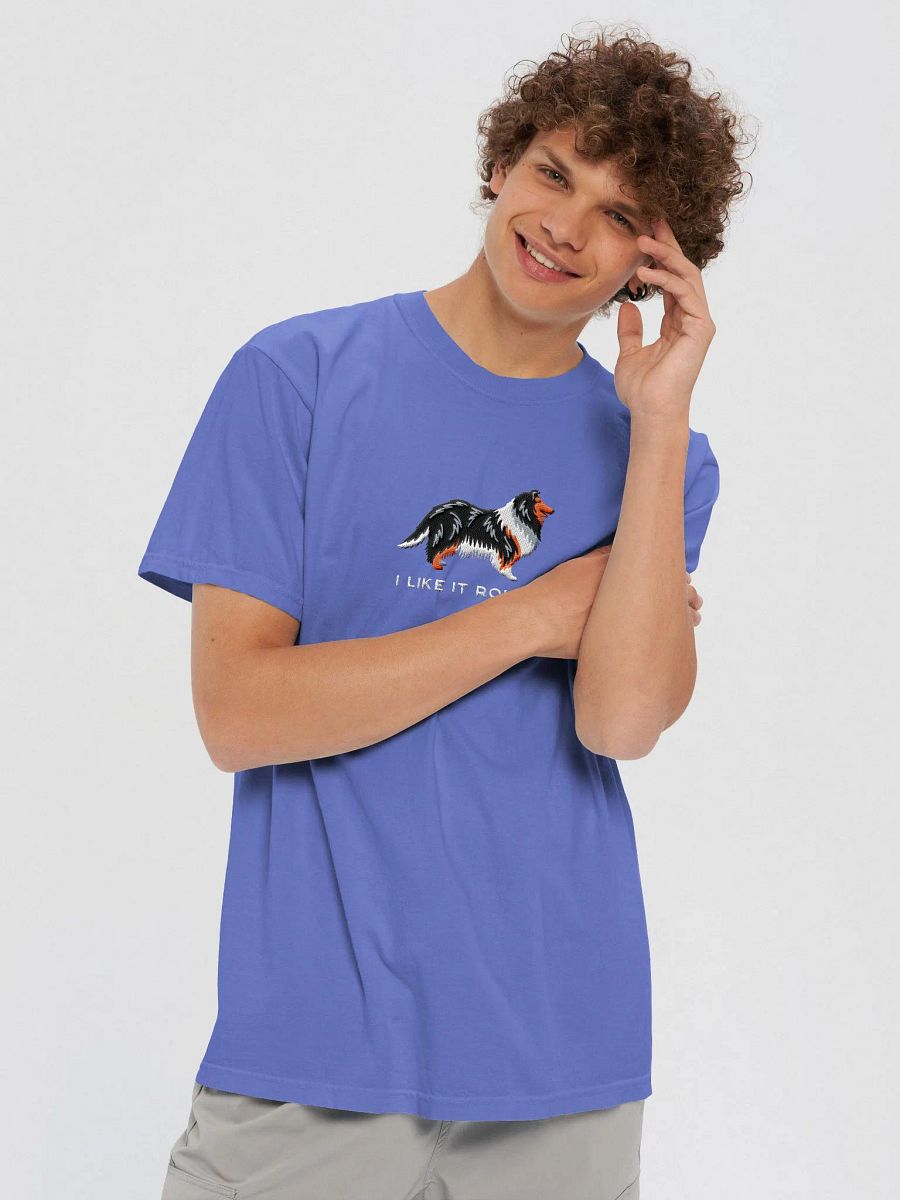 I Like It Rough T-Shirt(Embroidered) of a Rough Collie(Tricolor) product image (8)