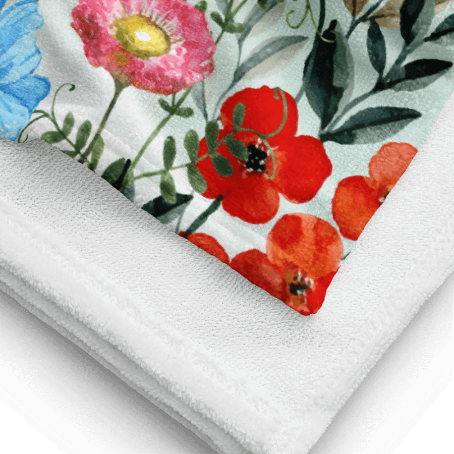 Bluebird, Birdhouse & flowers Towel product image (5)
