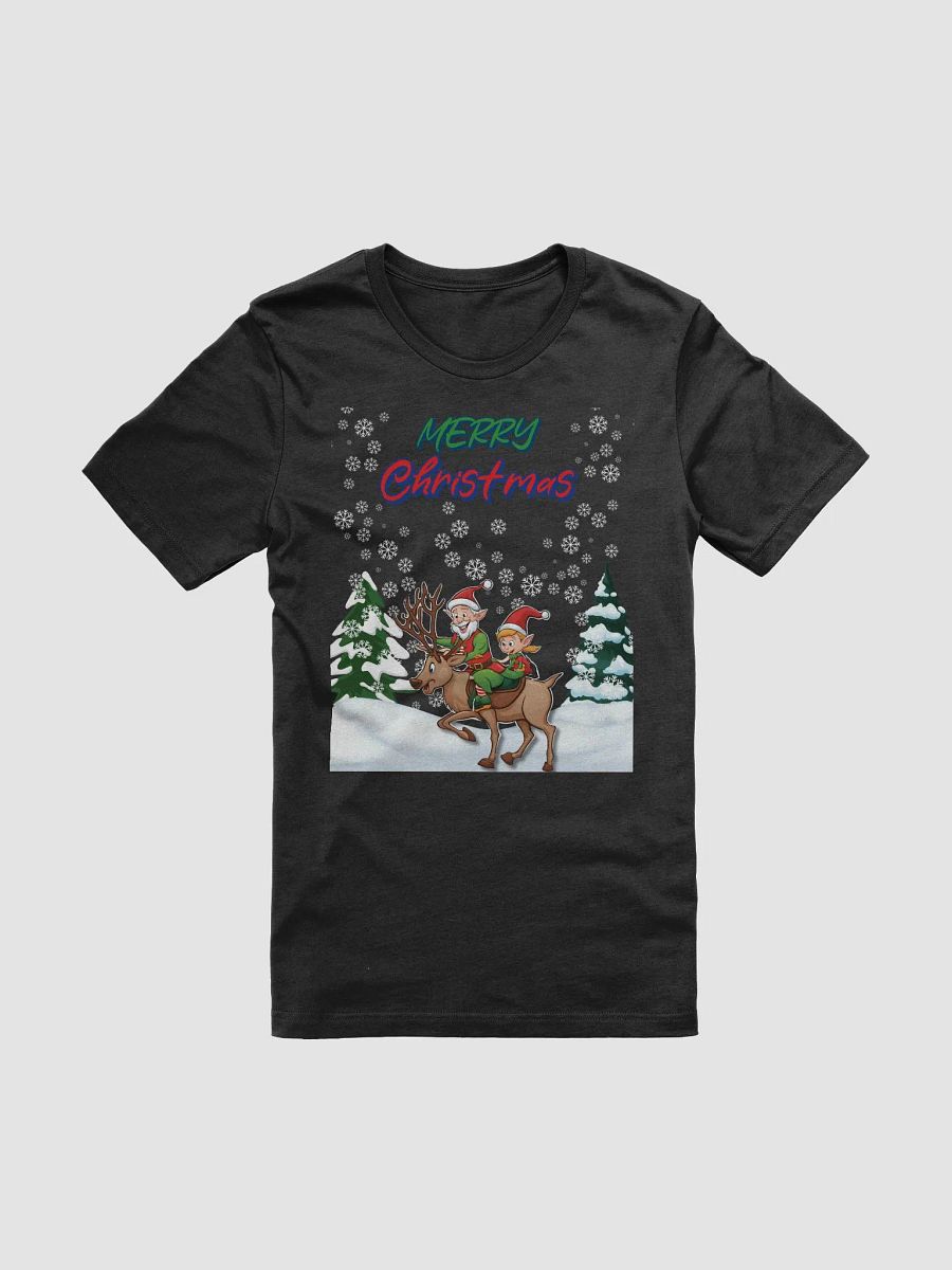 Santa Elves Riding A Reindeer T-shirt product image (1)