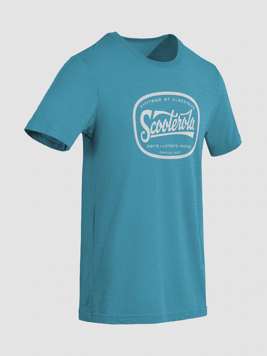 Vintage Scooterola Cartouche Tri-Blend Tee. White product image (9)