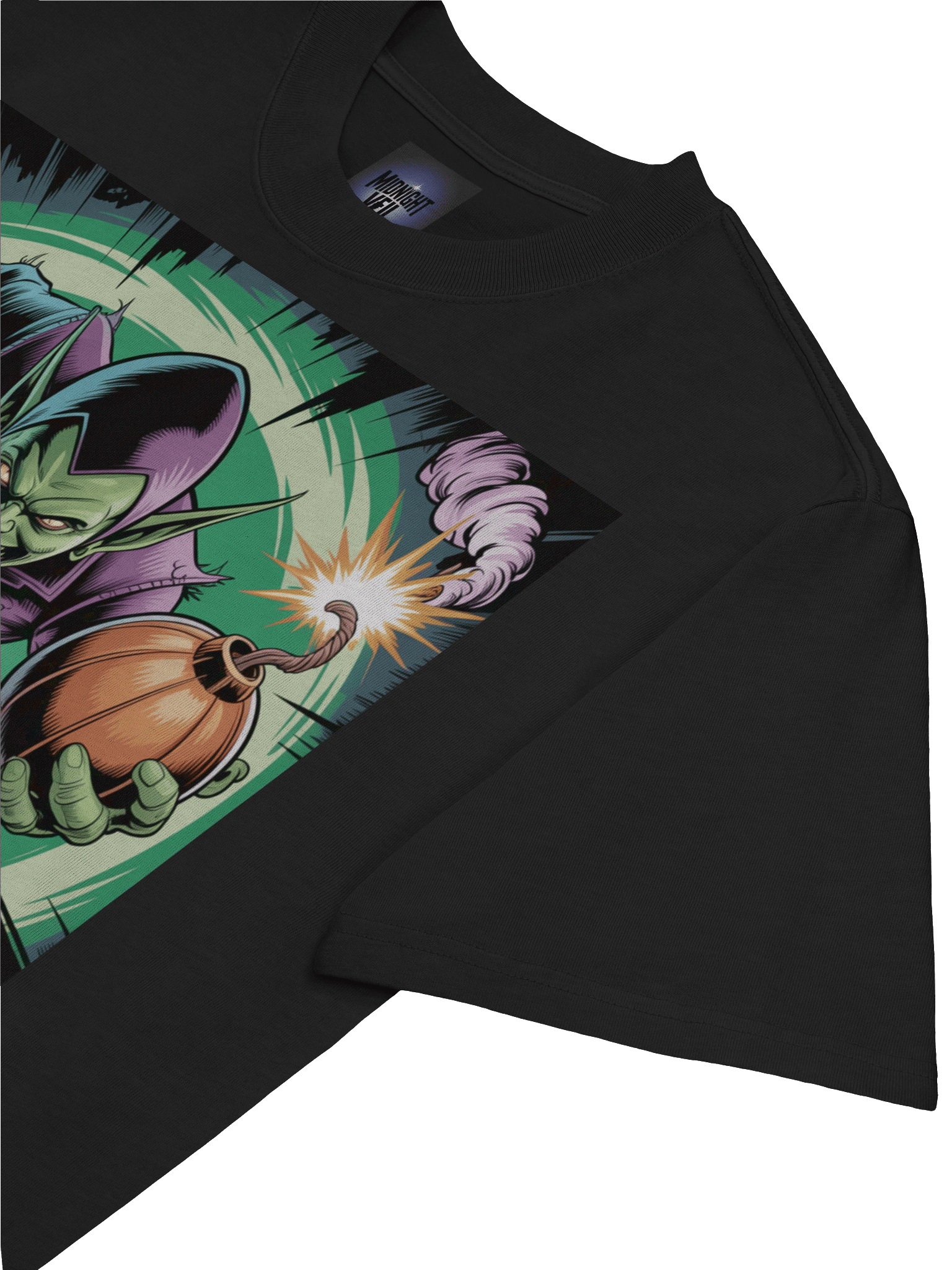 Green Goblin Pumpkin Blitz Oversized Faded T-Shirt – Goblin's Glider Gambit product image (7)
